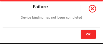 Device binding incomplete Message - CyLock